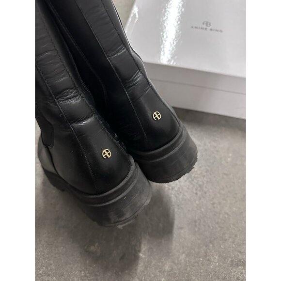 ANINE BING Justine Boot in Black Leather - Picture 8 of 11